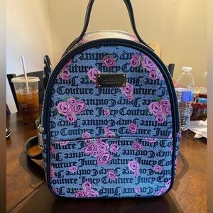 EUC Juicy Couture Roses Small Backpack
